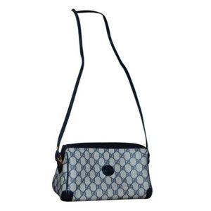 Vintage Gucci Navy Monogram Triangle Bag